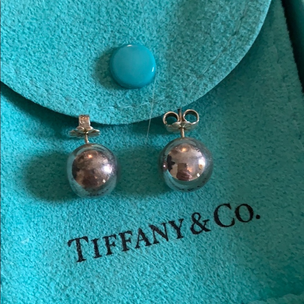 Stirling silver bead Tiffany & Co earrings
